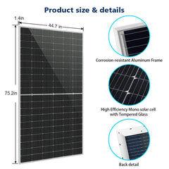Sungold Power 460 Watt Bifacial Perc Solar Panel Full Pallet (32 Panels) SG-460WBG